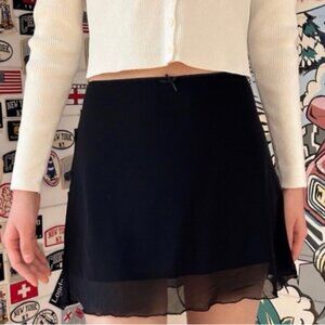 Brandy Melville Ciara Black Sheer Mini Skirt